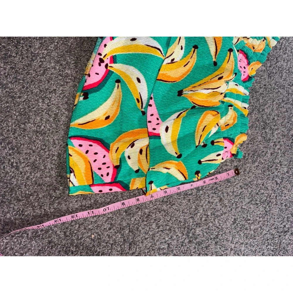 Old Navy Skort Kids Size L 10-12 Green Banana Watermelon‎ Ruffle Fruit Skirt